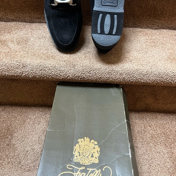 New Fratelli Men’s Black Suede Shoes Size 11 - Picture 3 of 5